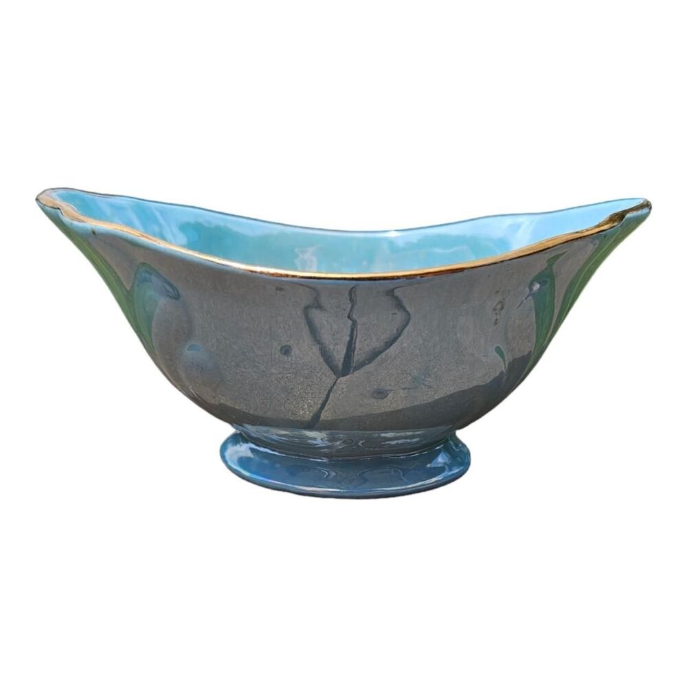 VTG Maling Open Turquoise Sugar Bowl